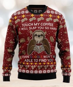 Sloth Coffee Ugly Christmas Sweater Thankgiving Gift Men Women