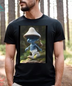 Smurf Cat Realistic Cat Mushroom T-Shirt