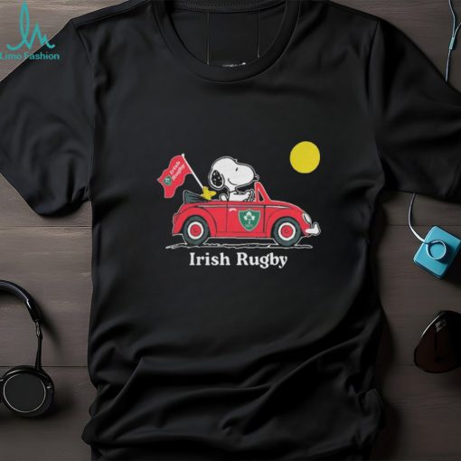 Snoopy And Woodstock Irish Rugby On Car 2023 t shirt