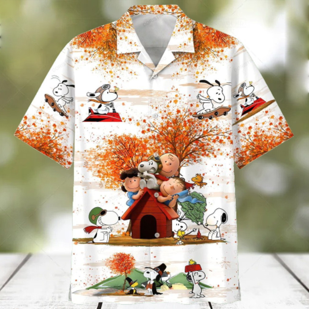 Snoopy Autumn Time 020803 Autumn Fashion Travel Sport Going To School  Hawaiian Shirt - Limotees