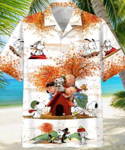 Snoopy Autumn Time 020803 Autumn Fashion Travel Sport Going To School Hawaiian Shirt