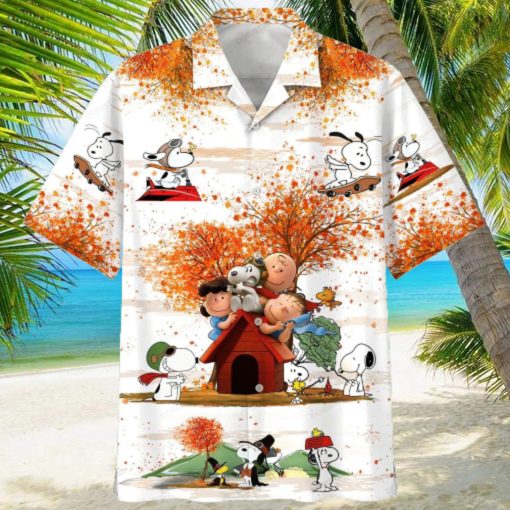 Snoopy Autumn Time 020803 Autumn Fashion Travel Sport Going To School Hawaiian Shirt