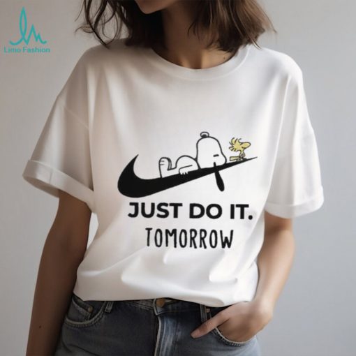 Snoopy Nike Just Do It Later Nike T Shirt