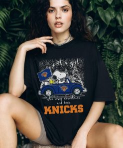 Snoopy and Woodstock Peanuts Just A Girl Who Lover Christmas And Love New York Knicks shirt