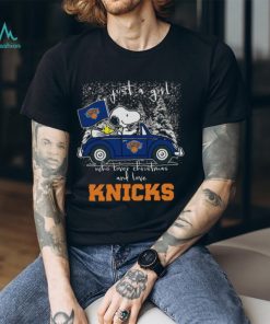 Snoopy and Woodstock Peanuts Just A Girl Who Lover Christmas And Love New York Knicks shirt