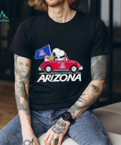 Snoopy and Woodstock driving car Arizona Wildcats shirt