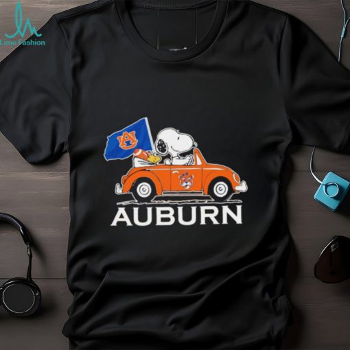 Snoopy and Woodstock driving car Auburn Tigers shirt