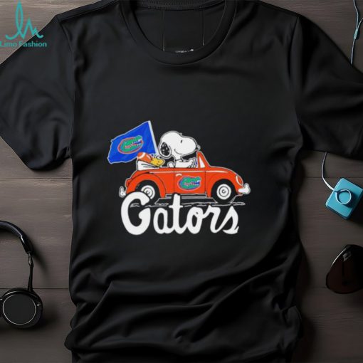 Snoopy and Woodstock driving car Florida Gators shirt