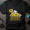 Snoopy and Woodstock driving car Iowa Hawkeyes shirt