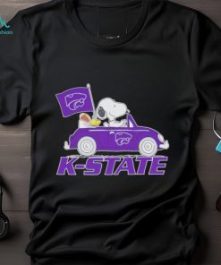 Snoopy and Woodstock driving car Kansas State Wildcats shirt