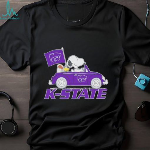 Snoopy and Woodstock driving car Kansas State Wildcats shirt