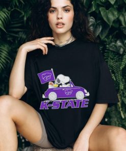 Snoopy and Woodstock driving car Kansas State Wildcats shirt