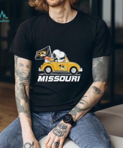 Snoopy and Woodstock driving car Missouri Tigers shirt