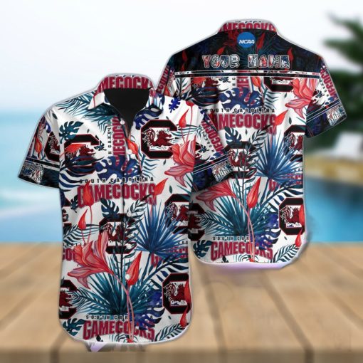 South Carolina Gamecocks NCAA1 Team Aloha Hawaiian Shirt Custom Name For Fans