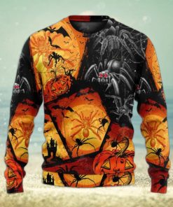 Spider Pumpkin Scary Ugly Christmas Sweater