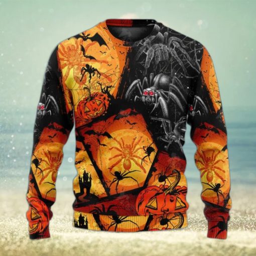 Spider Pumpkin Scary Ugly Christmas Sweater