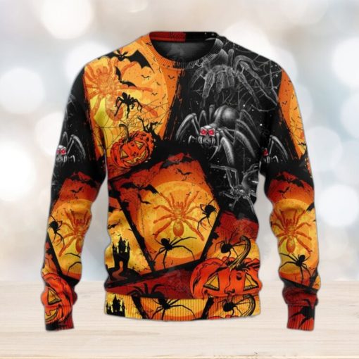 Spider Pumpkin Scary Ugly Christmas Sweater