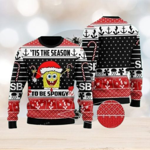 Spongebob Squarepants Tis The Season To Be Spogy Ugly Sweater Party