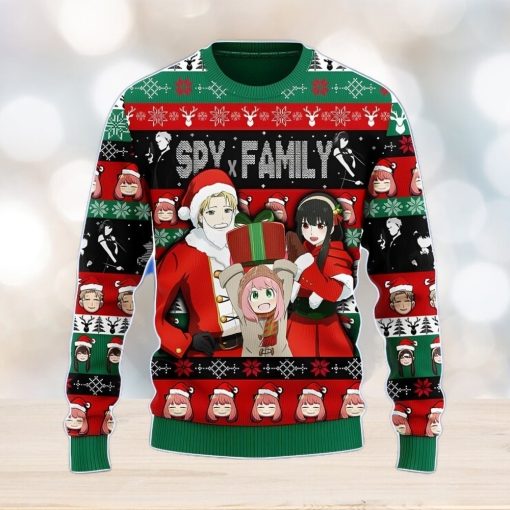 Spy X Family Loid Yor And Anya Ugly Christmas Sweater Anime Men And Women Christmas Gift