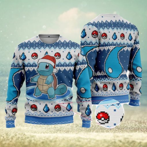 Squirtle Ugly Christmas Sweater Squirtle Christmas Sweatshirt Anime Squirtle Xmas Sweater