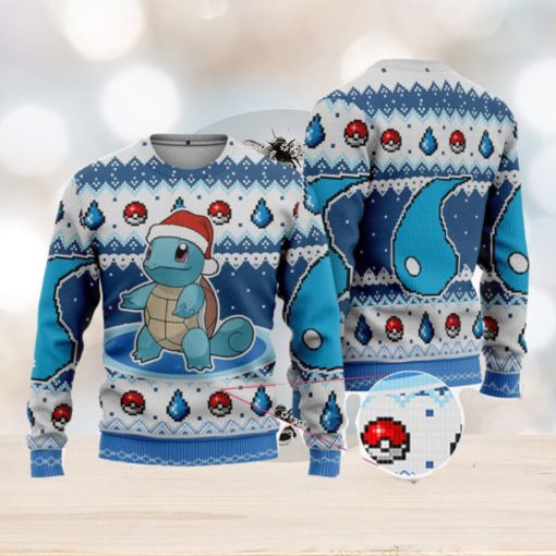 Squirtle Ugly Christmas Sweater Squirtle Christmas Sweatshirt Anime Squirtle Xmas Sweater