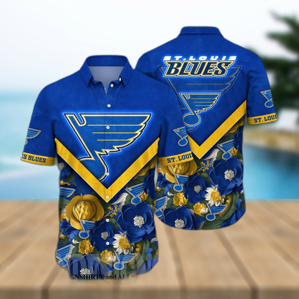 St. Louis Blues NHL Flower Hawaiian Shirt Great Gift For Fans