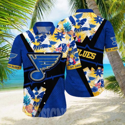 St Louis Blues NHL Flower Full Printing Hawaiian Shirt