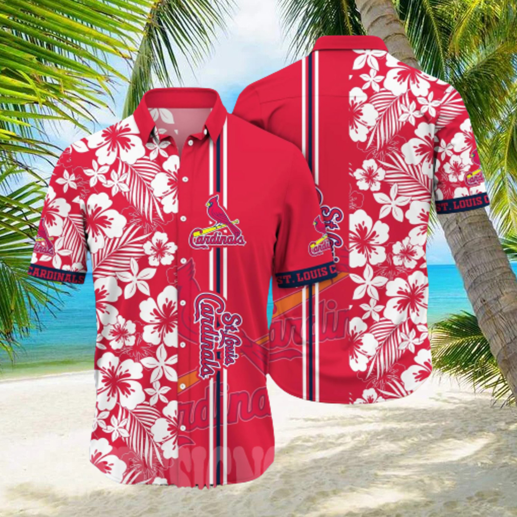St Louis Cardinals Hawaiian Shirt Rose Pattern St Louis Cardinals