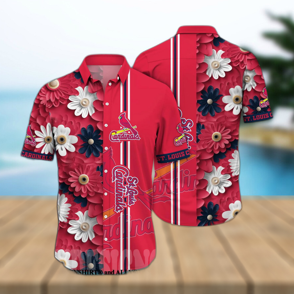 St Louis Cardinals MLB Flower Full Printed Unisex Hawaiian Shirt - Limotees