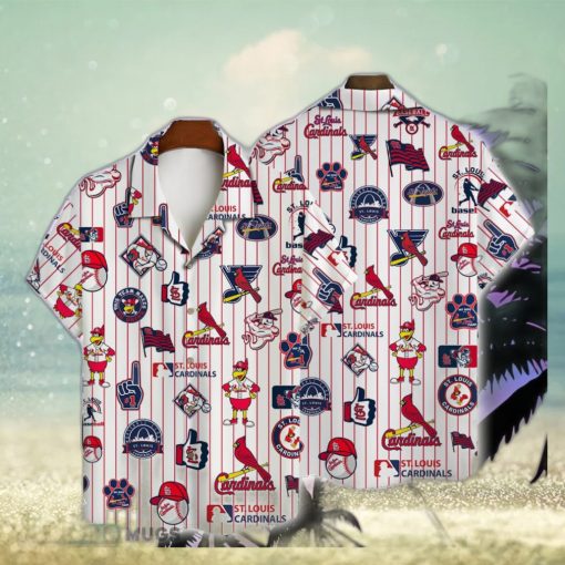 St. Louis Cardinals Major League Baseball 3D Print White Trending Hawaiian Shirt Summer Gift