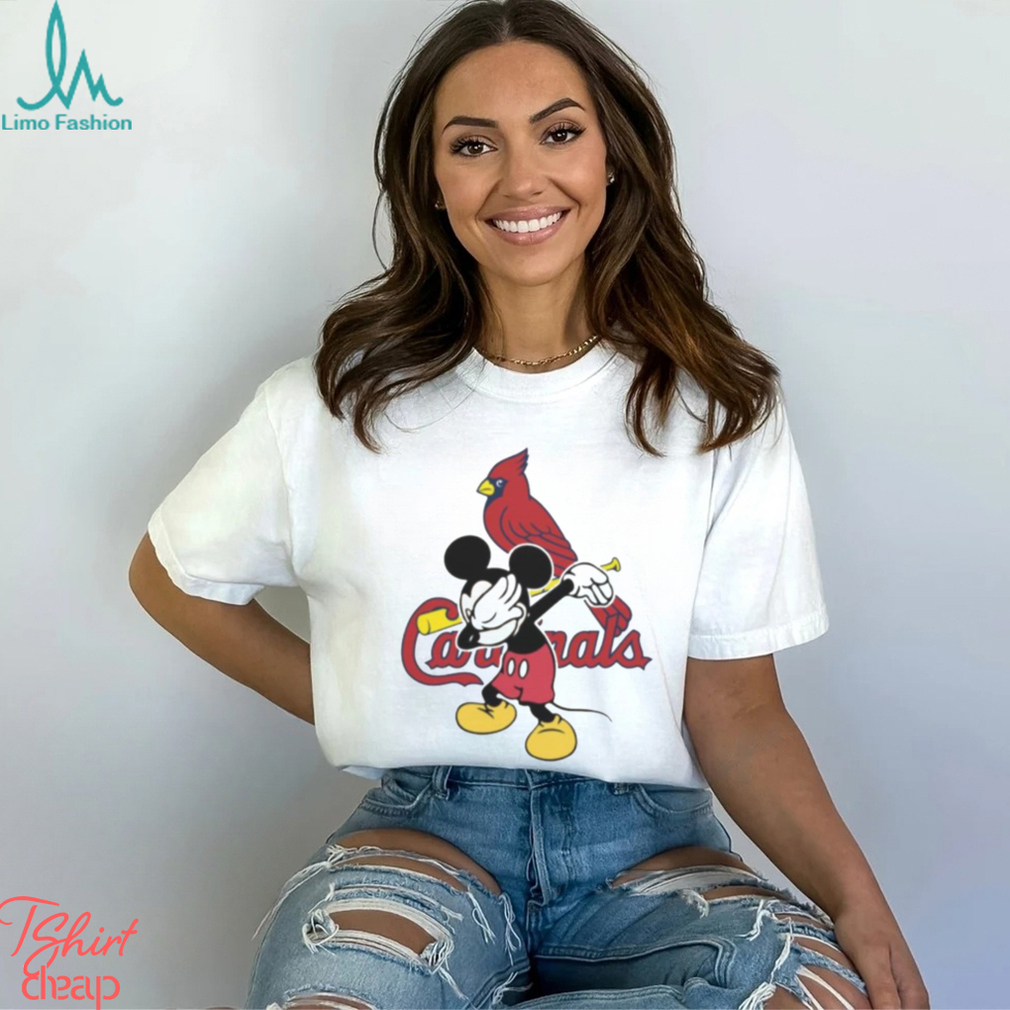 St.Louis Cardinals MLB Baseball Dabbing Mickey Disney Sports T