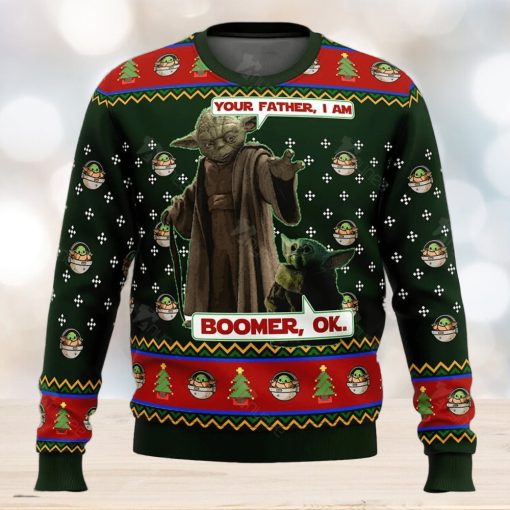 Star Wars Baby Yoda Boomer Star Wars Ugly Christmas Sweater