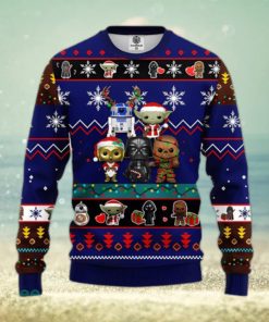 Star Wars Cute Ugly Christmas Sweater Blue For Christmas Gift