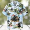 San Francisco Giants Black Dark Blue Hibiscus Black Background 3D Hawaiian Shirt Gift For Fans