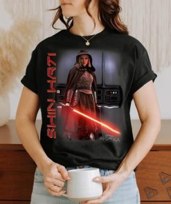 Star Wars_ Ahsoka Shin Hati Orange Lightsaber Jedi Poster T Shirt