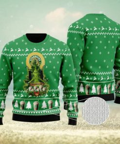 Starbucks Grinch Snow Ugly Christmas Sweater For Men And Women Gift