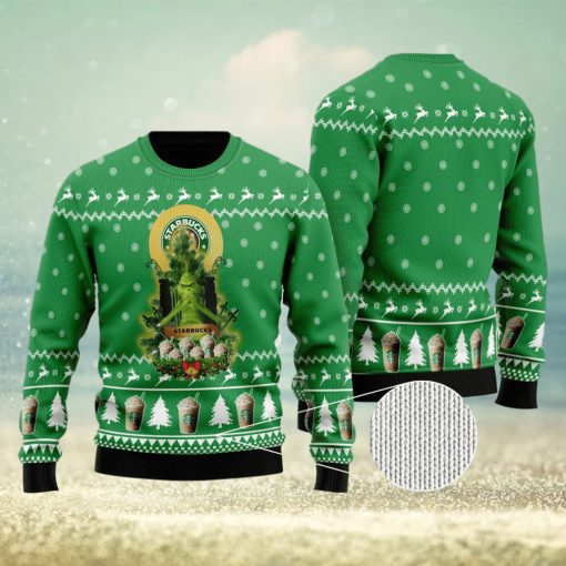 Starbucks Grinch Snow Ugly Christmas Sweater For Men And Women Gift