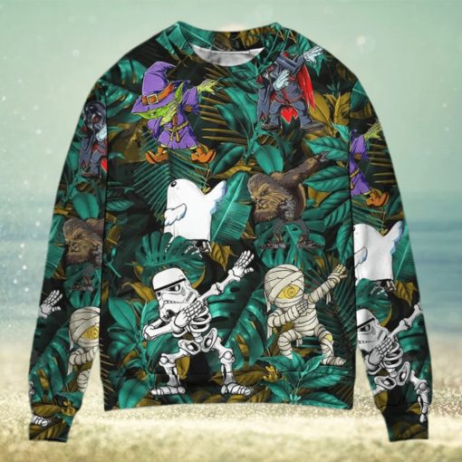 Starwars Dabbing Skeleton Zombie Ugly Christmas Sweater