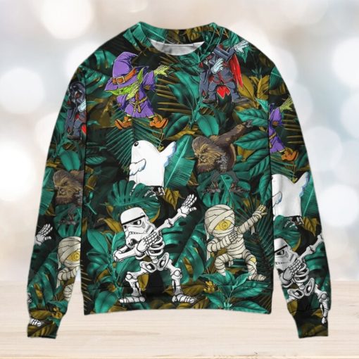 Starwars Dabbing Skeleton Zombie Ugly Christmas Sweater