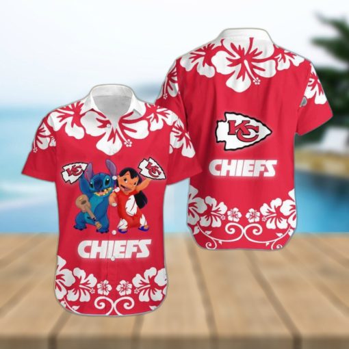 StockteeKansas City Chiefs Lilo And Stitch Hawaiian Shirt Holiday Gift For Christmas