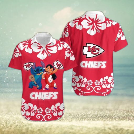 StockteeKansas City Chiefs Lilo And Stitch Hawaiian Shirt Holiday Gift For Christmas