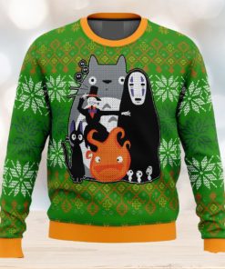 Studio Ghibli Miyazaki Squad Ugly Christmas 3D Sweater Gift For Men And Women