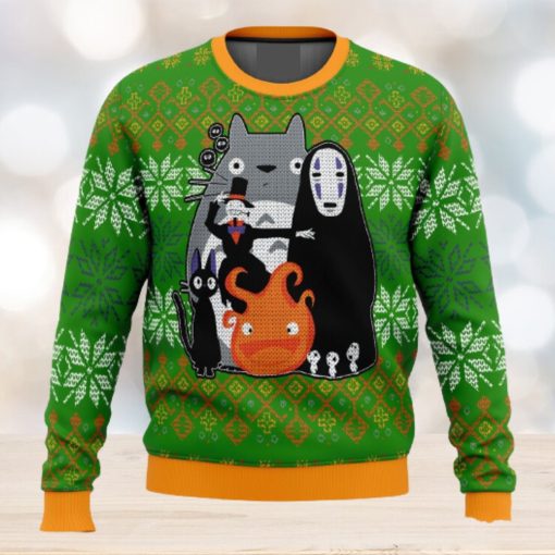 Studio Ghibli Miyazaki Squad Ugly Christmas 3D Sweater Gift For Men And Women