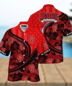 Stylish NCAA NC State Wolfpack Hawaiian Shirt Custom Name Summer Beach Gift