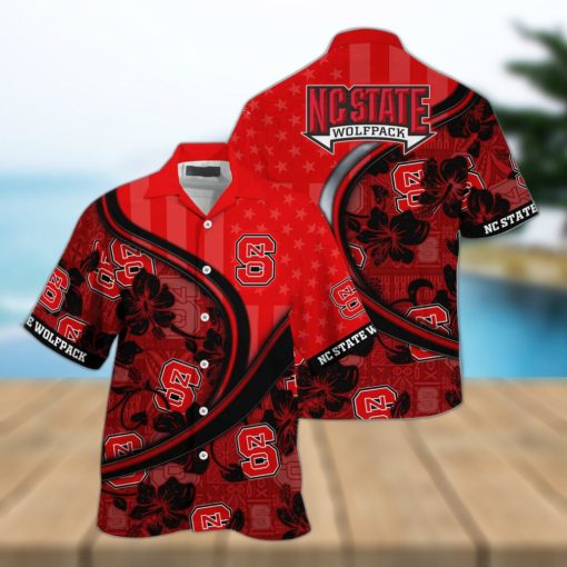 Stylish NCAA NC State Wolfpack Hawaiian Shirt Custom Name Summer Beach Gift