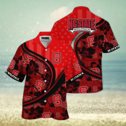 Stylish NCAA NC State Wolfpack Hawaiian Shirt Custom Name Summer Beach Gift