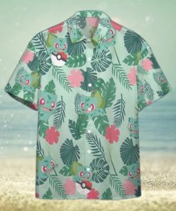 Summer Aloha Bulbasaur Pokemon Hawaiian Shirt Palm Leaves Pattern Beach Gift For Friend