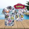 Pokemon Ball Hawaiian Shirt Palm Leaves Pattern Summer Beach Gift