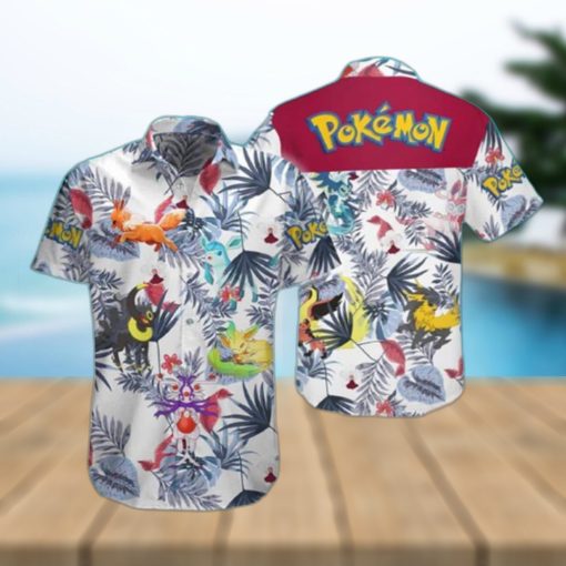 Summer Aloha Eevee Pokemon Hawaiian Shirt Gift For Beach Vacation