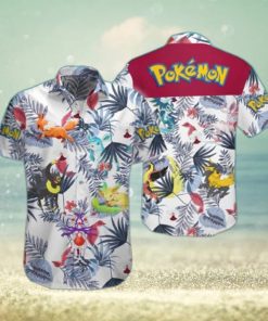 Summer Aloha Eevee Pokemon Hawaiian Shirt Gift For Beach Vacation